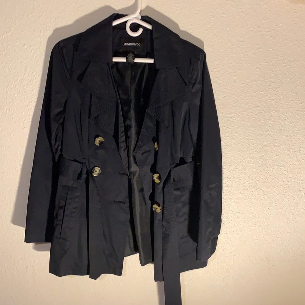 London Fog Navy trench rain jacket - New w tags. Size small